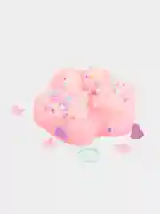 Розовый сквиш Лапа, Лапка кошачья, антистресс, игрушка, мялка-жмялка, тянучка, ярких цветов, с блёстками