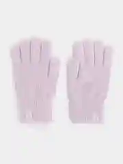 Аметистовый перчатки вязанные, зимние, подростковые