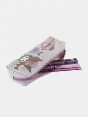 Фиолетовый подарочный набор канцелярии с пеналом Куроми, Мелоди, Чиннаморол, Китти