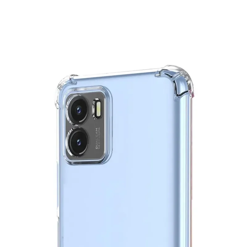 Прозрачный чехол для Vivo Y15A / Y15s 2021, с усиленными углами, силиконовый, прозрачный