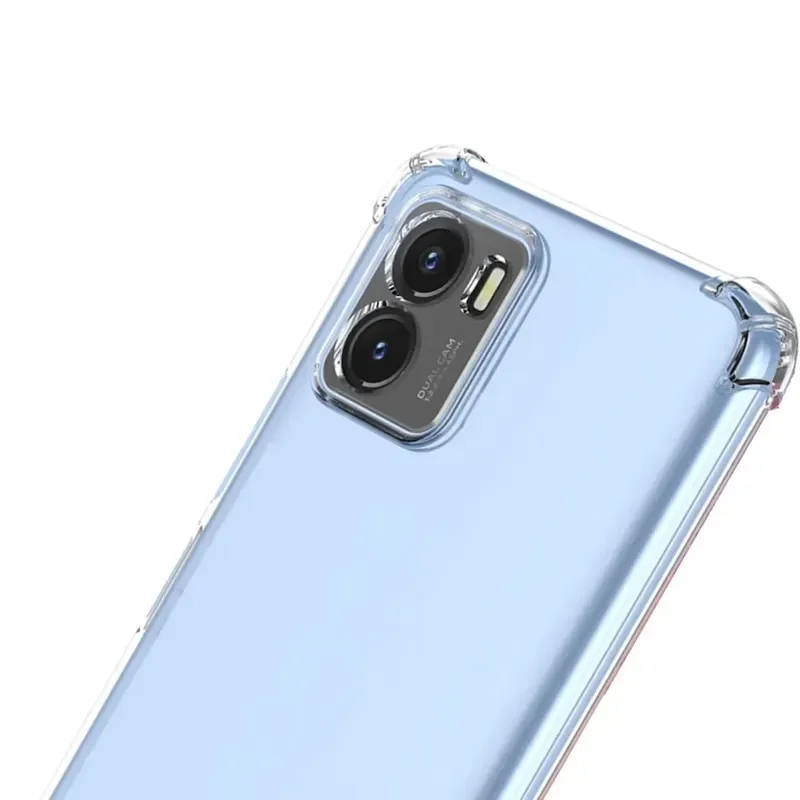 Прозрачный чехол для Vivo Y15A / Y15s 2021, с усиленными углами, силиконовый, прозрачный