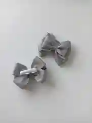 Серый банты на резинке для девочки, школьные бантики для волос