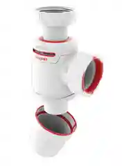 Белый сифон для раковины Wirquin Neo Air, воздушный клапан, без выпуска, 30987099