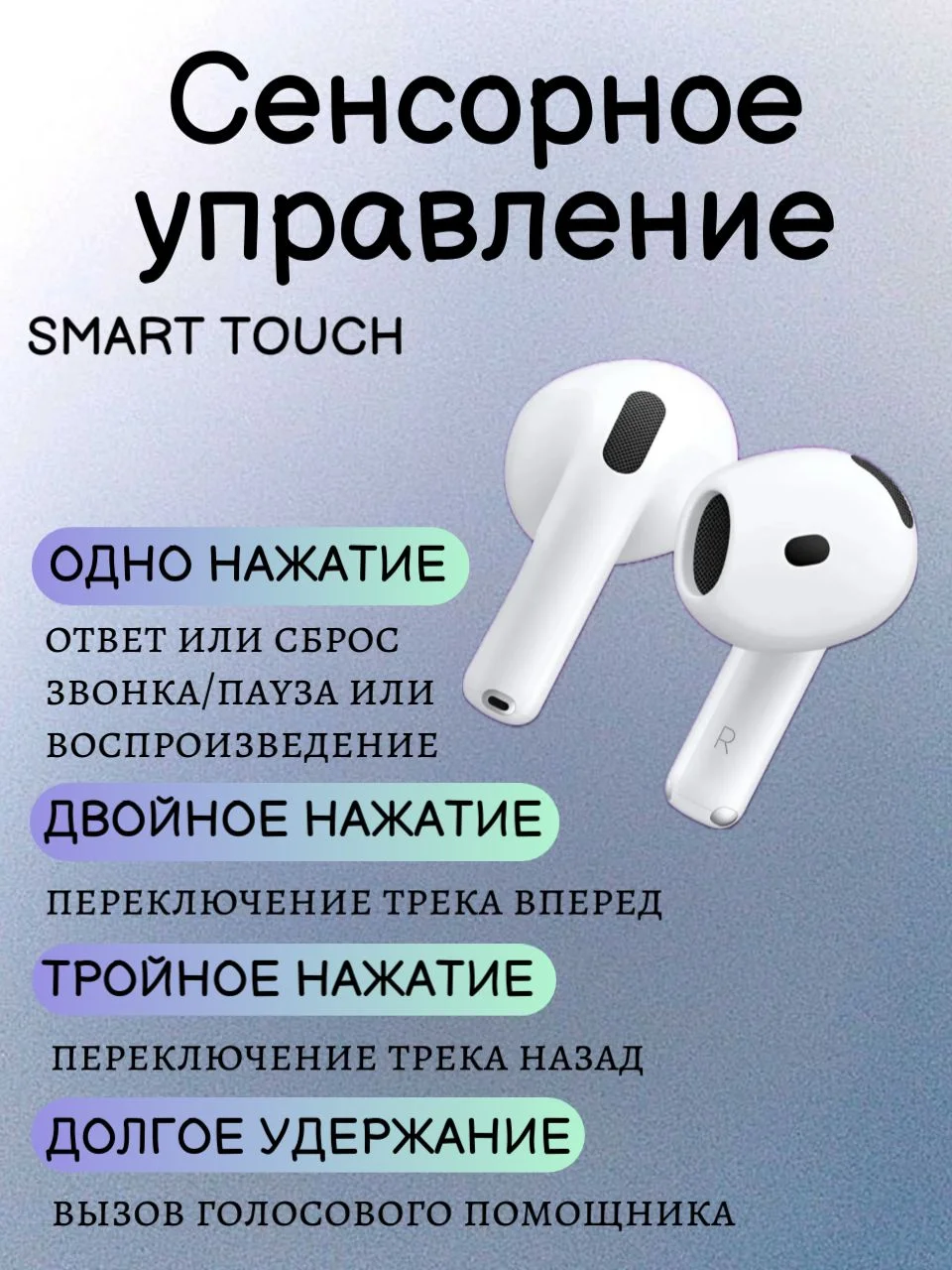 Наушники беспроводные AirPods 4 с шумоподавлением