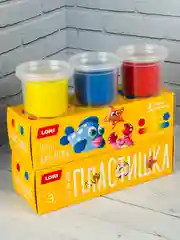 Тесто соленое для лепки Пластишка 3 цв пластилин игра для развития мелкой моторики малышам