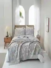 Покрывало Arya хлопковое 250x260 Dentate Серый