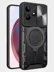 Черный чехол противоударный ring с защитой камеры для Realme C51, Realme C53 и Realme Note 50