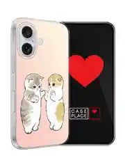 Бежевый меланж силиконовый чехол на Apple iPhone 16 / Айфон 16 прозрачный, с принтом, защита камеры