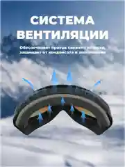 Черный горнолыжная маска - очки сноубордические