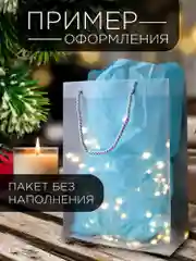 Прозрачный подарочный пластиковый пакет, 22 х 30 х 10 см