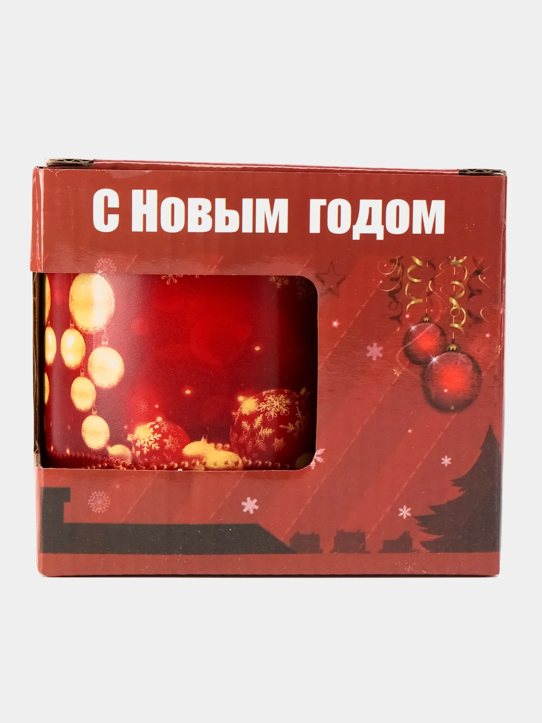 Красный кружка "Новогодняя кружка", 330 мл, 1 шт