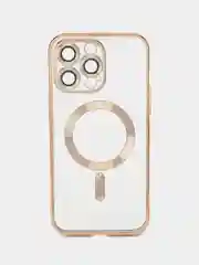 Золотой чехол на iPhone 14 Pro Max MagSafe беспроводная зарядка