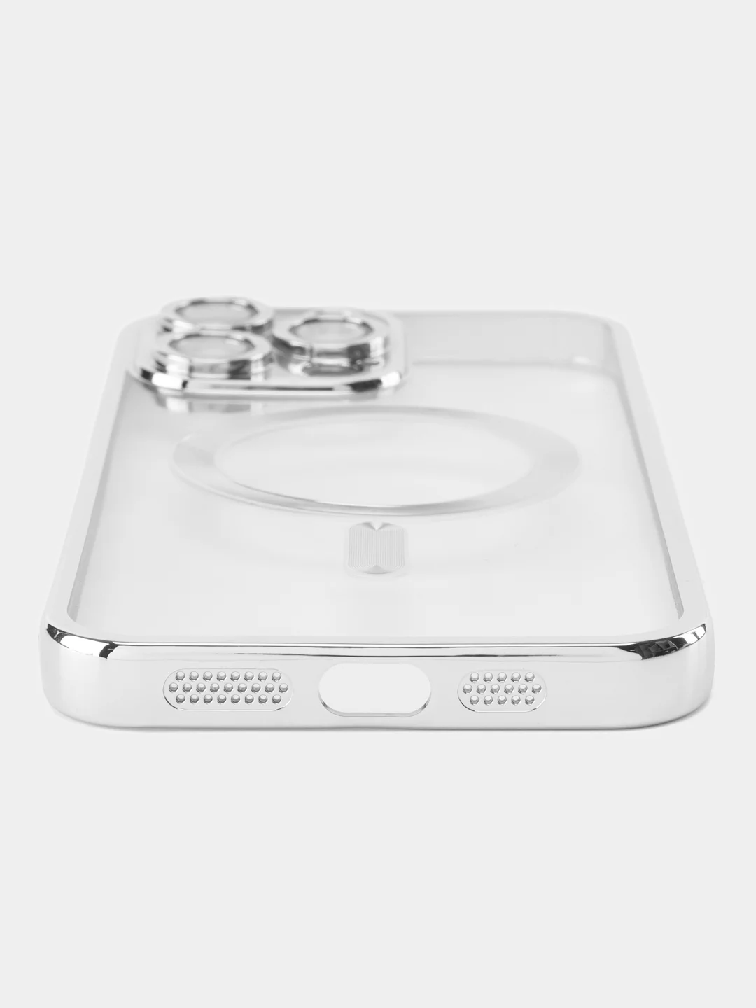 Серый металлик чехол на iPhone 14 Pro Max MagSafe беспроводная зарядка