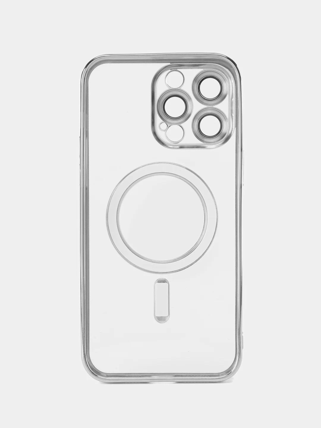 Серый металлик чехол на iPhone 14 Pro Max MagSafe беспроводная зарядка