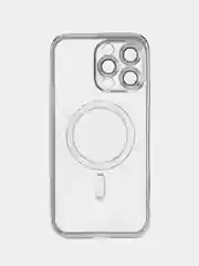 Серый металлик чехол на iPhone 14 Pro Max MagSafe беспроводная зарядка