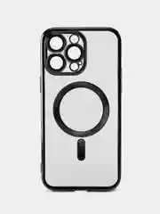 Черный чехол на iPhone 14 Pro Max MagSafe беспроводная зарядка