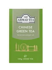 Чай "Ahmad Tea", зеленый "Китайский", листовой, картон. коробка, 100г,