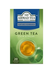 Чай "Ahmad Tea", Зелёный без кофеина, пакетики с ярлычками в конвертах, 20х1,5г,