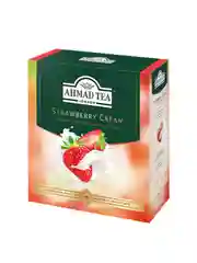 Чай "Ahmad Tea", Строуберри Крим, чёрный, пакетики в конвертах, 100x1,5г,