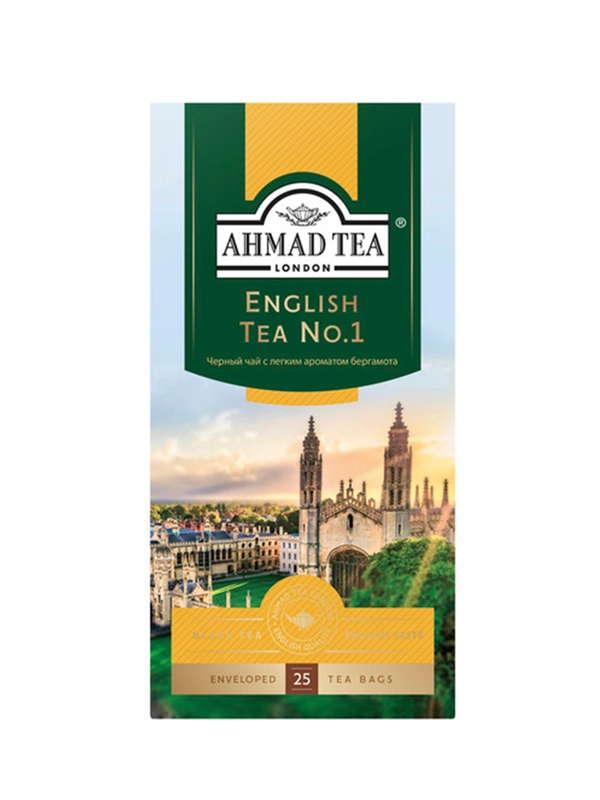 Чай "Ahmad Tea", Английский чай No.1., черный, пакетики с ярлычками, в к/фольги, 25х2г,