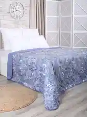 Покрывало двустороннее стеганное Mona Liza "Ажур" Синий лед 200*220, 509175/6