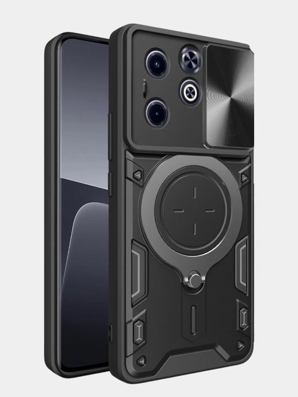 Противоударный чехол ring с защитой камеры Infinix HOT 40i и Infinix Smart 8