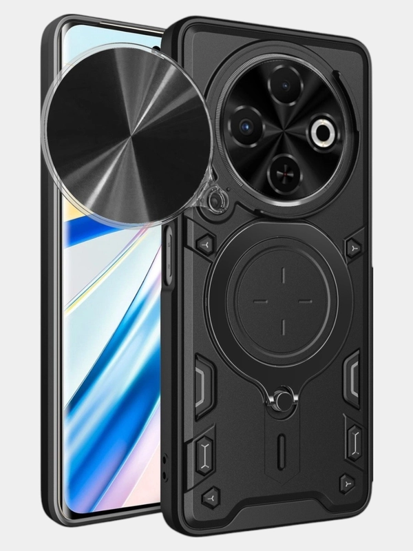 Чехол противоударный ring с защитой камеры для Tecno Spark 30C