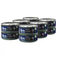 Корм влажный Brit Premium для стерилизованных кошек, с мясом курицы и печенью, 100 г *12шт