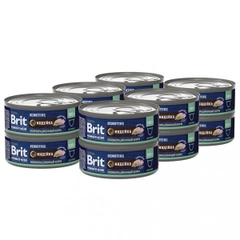 Корм влажный Brit Premium, для кошек с чувствительным пищеварением, с мясом индейки, 100 г *12шт