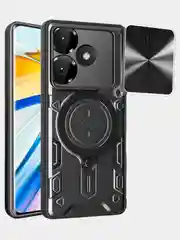 Чехол противоударный ring с защитой камеры для Xiaomi Poco F6