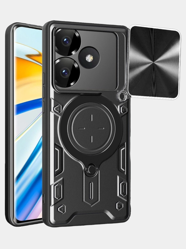 Чехол противоударный ring с защитой камеры для Xiaomi Poco F6