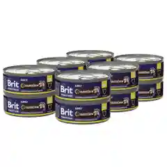 Корм влажный Brit Premium, для кошек, с мясом цыплёнка, 100 г *12шт