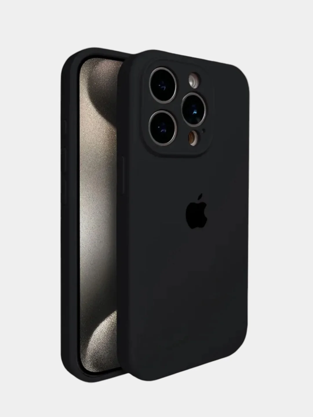 Черный чехол для iPhone 16, 16 Pro, 16 Pro Max, Silicone Case, чехол на айфон силиконовый