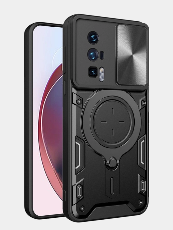 Чехол противоударный ring с защитой камеры для Xiaomi Poco F5 Pro