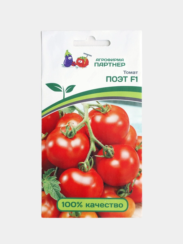 Семена Партнер Томат "Поэт" F1 Помидор Красный Среднеранний Вкусный Округлый