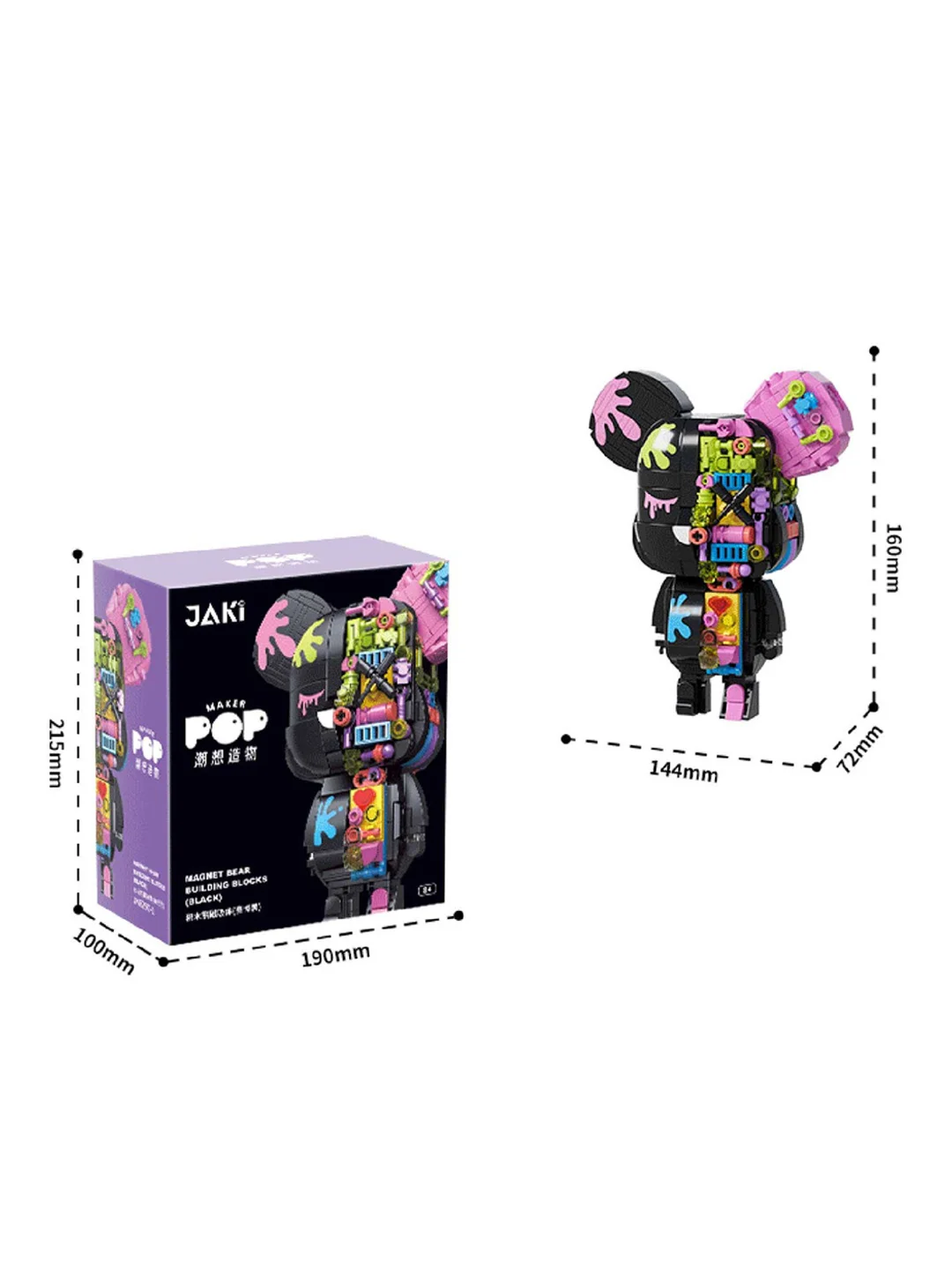 Конструктор Jaki "Bearbrick: Cyberblack"