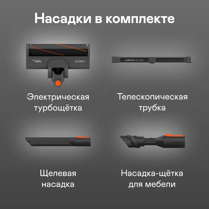 Вертикальный пылесос со станцией самоочистки GARLYN MDC-1000