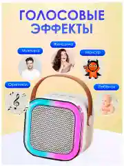 Музыкальная беспроводная колонка с микрофонами караоке