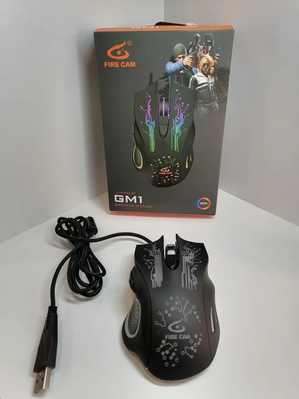 Игровая проводная мышь Fire Cam GM1  с подсветкой