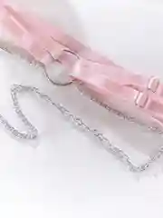 Розовый комплект нижнего белья прозрачный, эротическое бельё с перчатками и подвязками