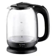 Черный чайник электрический STINGRAY ST-KT3005A стеклянный/ 2200W/ 1.7л