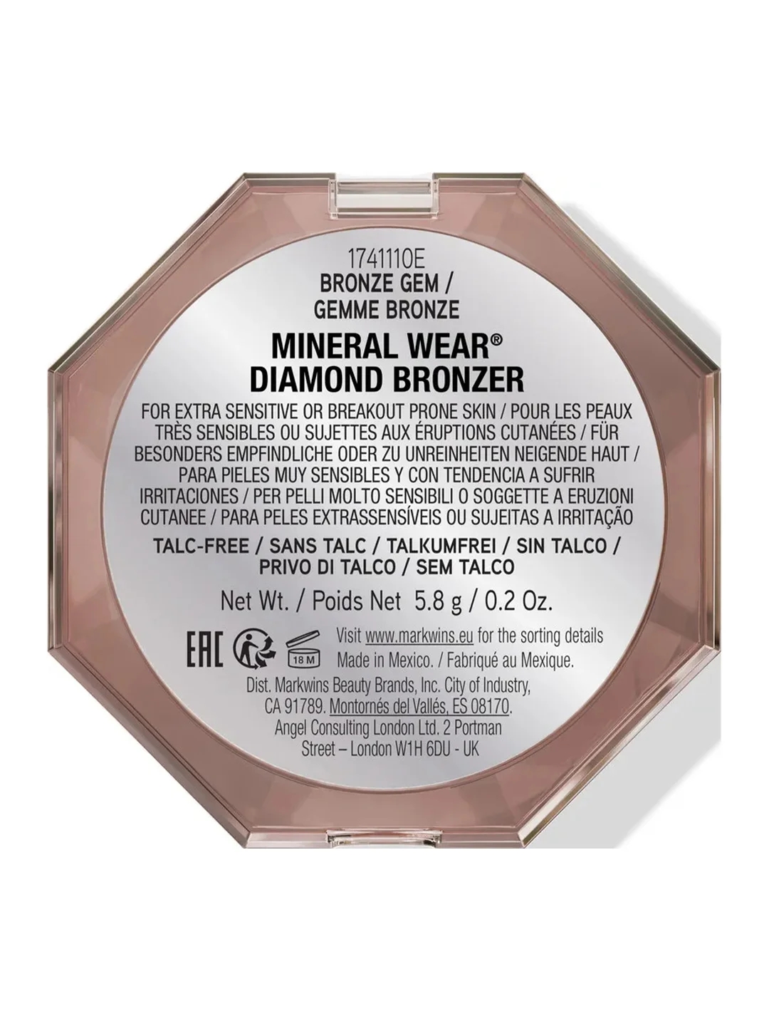 Бронзер Mineral Wear Diamond Bronzer PHYSICIANS FORMULA, тон: загар, 5,8 гр
