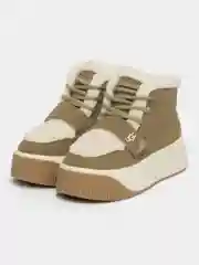 Хаки угги женские, с мехом