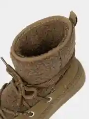 Хаки угги женские зимние, в барашек, теплые