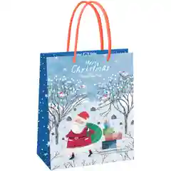 Пакет подарочный новогодний 18*23*10см Meshu "Christmas", матовая ламинация