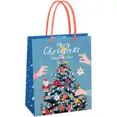 Пакет подарочный новогодний 18*23*10см Meshu "Christmas", матовая ламинация
