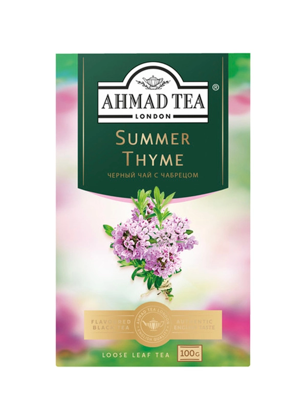 Чай "Ahmad Tea", Летний Чабрец, черный, листовой, картон.коробка, 100г,