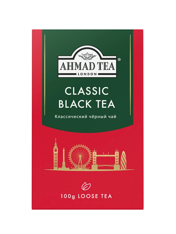 Чай "Ahmad Tea", черный "Классический", листовой, картон. коробка, 100г,