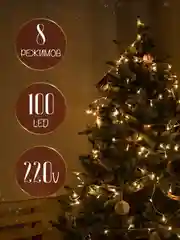 Желтый гирлянда на елку, шнур 10 м