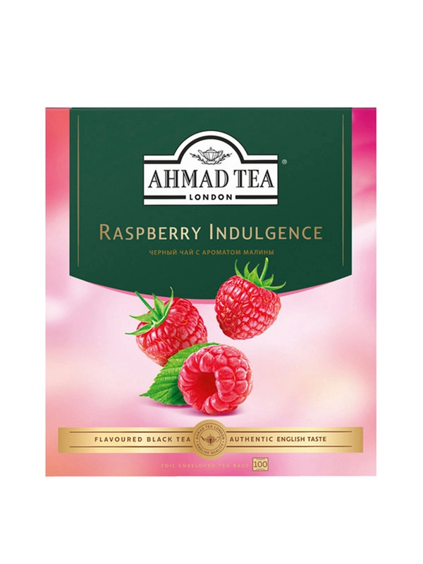 Чай "Ahmad Tea", Малиновое лакомство, чёрный, пакетики в конвертах, 100x1,5г,